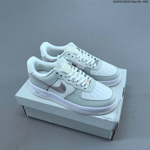 Nike Air Force 1 07 Light Grey White Silver EU 36-45 Sneaker - Unisex (BS-60700)