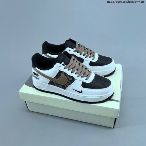 Nike Air Force 1 07 Black White Blue EU 36-45 Sneaker - Unisex (BS-61277)