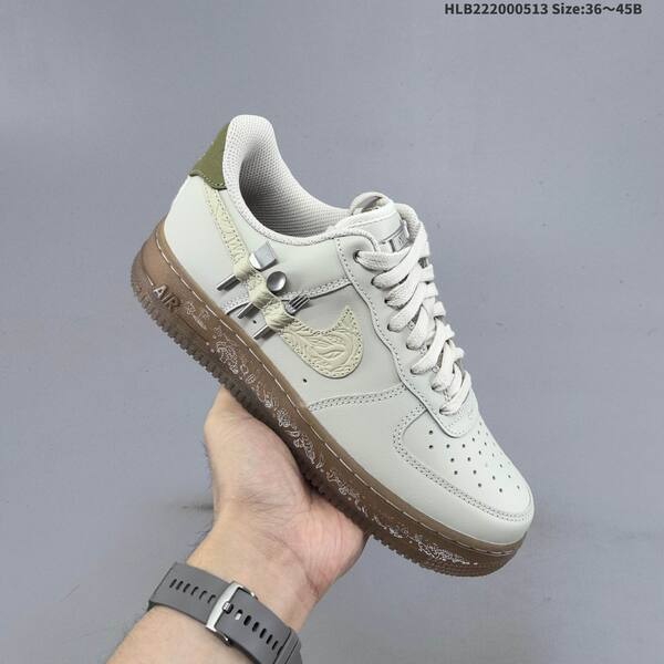 Nike Air Force 1 07 light beige olive green gum brown EU 36-45 sneaker