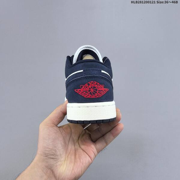 Jordan Air Jordan 1 Low Obsidian Suede navy white yellow 36~46B casual lifestyle