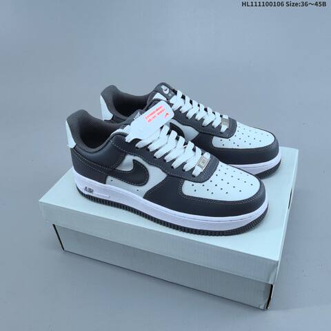 Nike Air Force 1 07 Dark Grey White Black EU 36-45 Sneaker - Unisex (BS-62213)