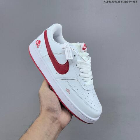 Nike Court Vision 1 Low White Red EU 36-45 Skate Shoe - Unisex (BS-61769)