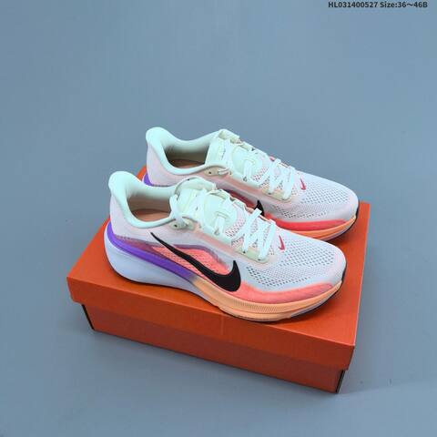 Nike Air Zoom Pegasus 42 Cream Orange Purple Brown White EU 36-46 Running Shoe - Unisex (BS-60092)
