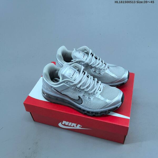 Nike Air Max 2013 white metallic silver black EU 39-45 running shoe