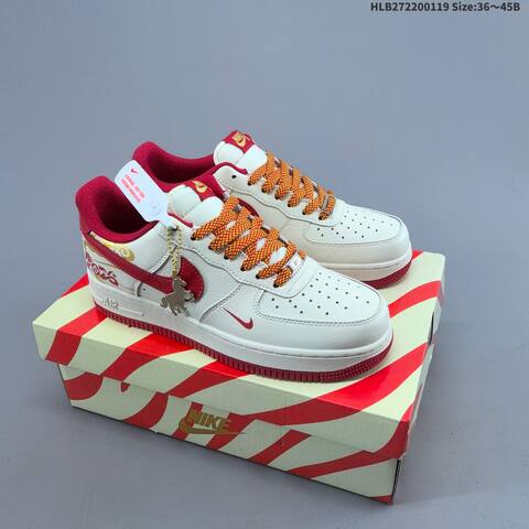 Nike Air Force 1 07 Low Off White Red Gold Orange EU 36-45 Sneaker - Unisex (BS-61903)