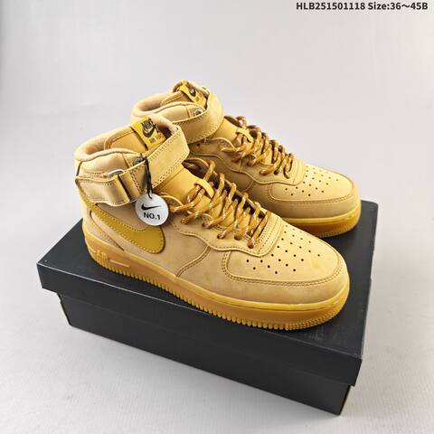 Nike Air Force 1 High 07 Wheat Tan Gum Yellow EU 36-45 Sneaker - Unisex (BS-63499)