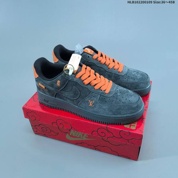 Nike Air Force 1 07 LV8 dark grey orange black EU 36-45 sneaker