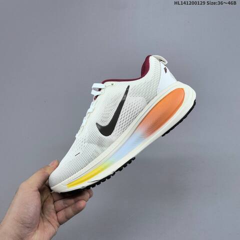 Nike Vomero Plus ReactX Air Zoom Sail Dark Brown Burgundy Orange Yellow EU 36-46 Running Shoe - Unisex (BS-61670)