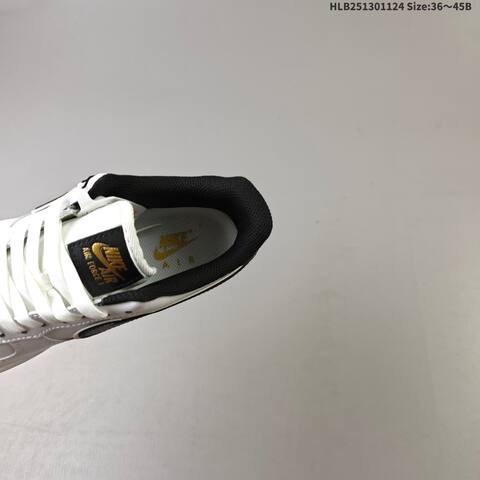 Nike Air Force 1 07 White Black Gold EU 36-45 Sneaker - Unisex (BS-63130)