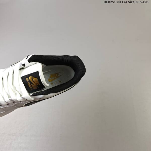 Nike Air Force 1 07 white black gold EU 36-45 sneaker