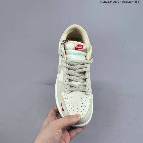 Nike Dunk Low Beige White Red Khaki EU 36-45 Skate Shoe - Unisex (BS-61106)