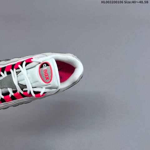 Nike Air Max 95 White Grey Black Red EU 40-48 5 Running Shoe - Men's (BS-62202)