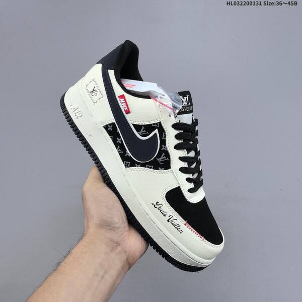 Nike Air Force 1 07 LV8 off white black dark blue EU 36-45 skate shoe