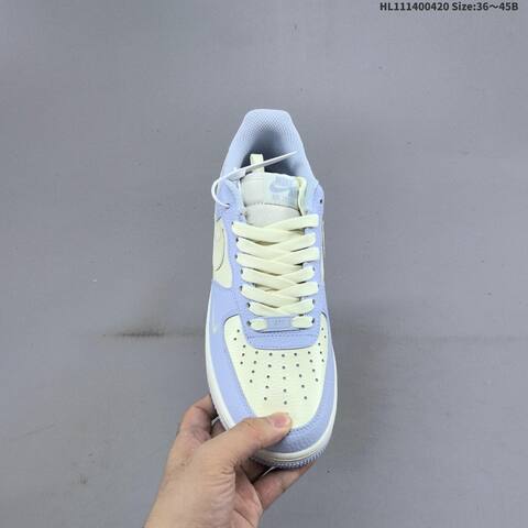 Nike Air Force 1 07 Light Blue Cream White EU 36-45 Sneaker - Unisex (BS-60639)