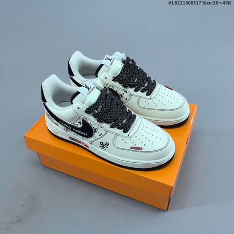 Nike Air Force 1 07 LV8 HQ2037-203 Off White Black Red EU 36-45 Sneaker - Unisex (BS-60313)