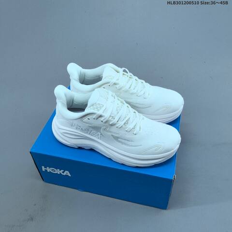 HOKA ONE ONE Clifton 10 White Light Green Blue EU 36-45 Running Shoe Running Sneakers - Unisex (BS-69342)
