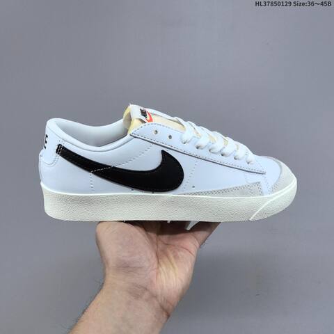 Nike Blazer Low 77 White Black Sail EU 36-45 Skate Shoe - Unisex (BS-61679)