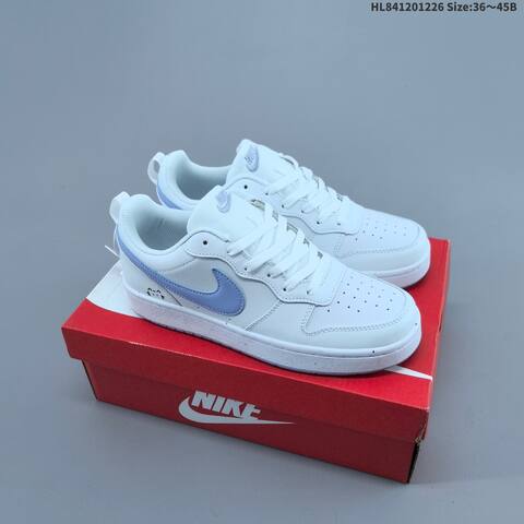 Nike Court Borough Low 2 Pale Yellow Light Blue Purple White EU 36-45 Skate Shoe - Unisex (BS-62427)