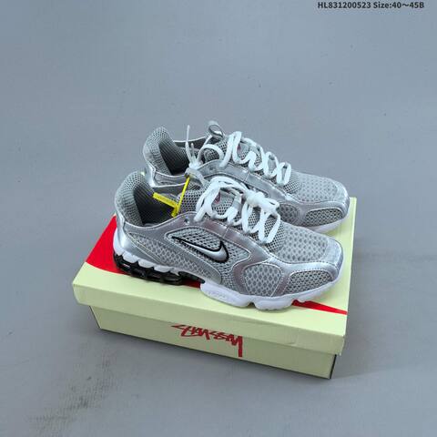 Nike Stussy x Air Zoom Spiridon Cage 2 Beige Black White EU 36-45 Sneaker - Unisex (BS-60210)