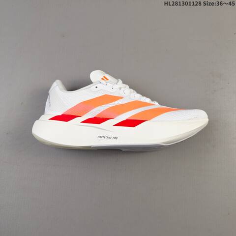 Adidas Adizero Evo SL White Orange Red Off White Burgundy EU 36-45 Running Shoe - Unisex (BS-65411)