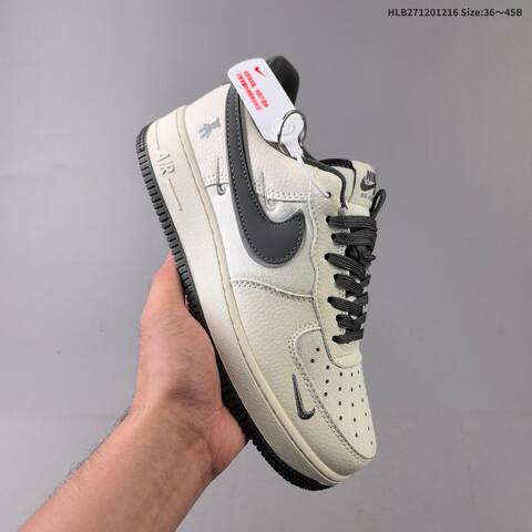 Nike Air Force 1 07 White Black Grey Dark Green EU 36 45 Skate Shoe EU 36-45 - Unisex (BS-62650)