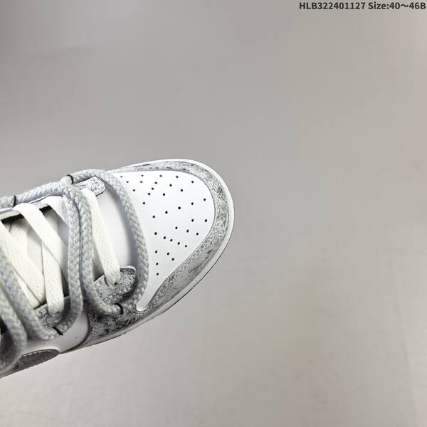 Nike Dunk Low Retro DIY white grey black silver EU 40-46 skate shoe