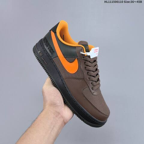 Nike Air Force 1 07 GTX CK2630-201 Brown Orange Black Dark Green EU 36-45 Sneaker - Unisex (BS-62076)