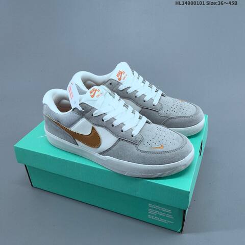 Nike SB Force 58 Grey White Gold Black Blue EU 36-45 Skate Shoe - Unisex (BS-62280)