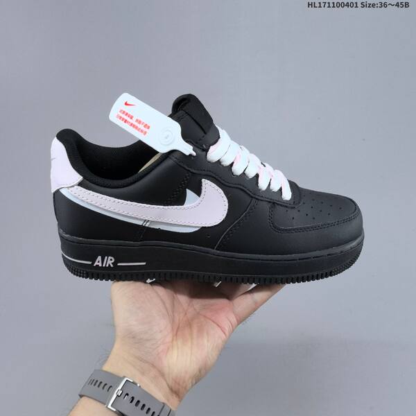 Nike Air Force 1 07 LV8 CU0952 black white light pink EU 36-45 sneaker