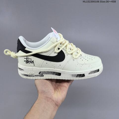 Nike Air Force 1 Low 07 Cream White Black EU 36-45 Sneaker - Unisex (BS-62183)