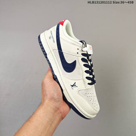Nike SB Dunk Low Retro DIY Sail Navy Red Grey EU 36-45 Skate Shoe - Unisex (BS-63821)