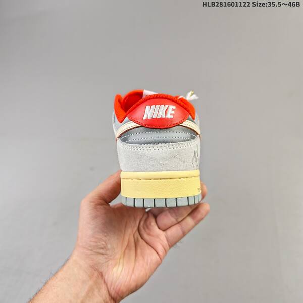 Nike SB Dunk Low grey red pale yellow orange EU 35 5-46 skate shoe