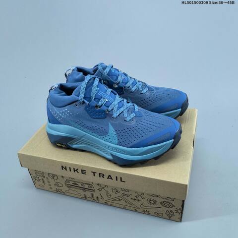 Nike ZoomX Zegama Trail Grey Blue Pink Black White EU 39-45 Trail Shoe - Unisex (BS-61403)