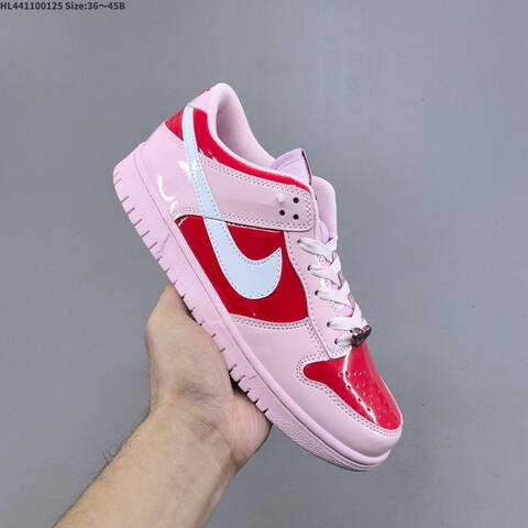 Nike Dunk Low Light Pink Red White EU 36-45 Skate Shoe - Unisex (BS-61766)