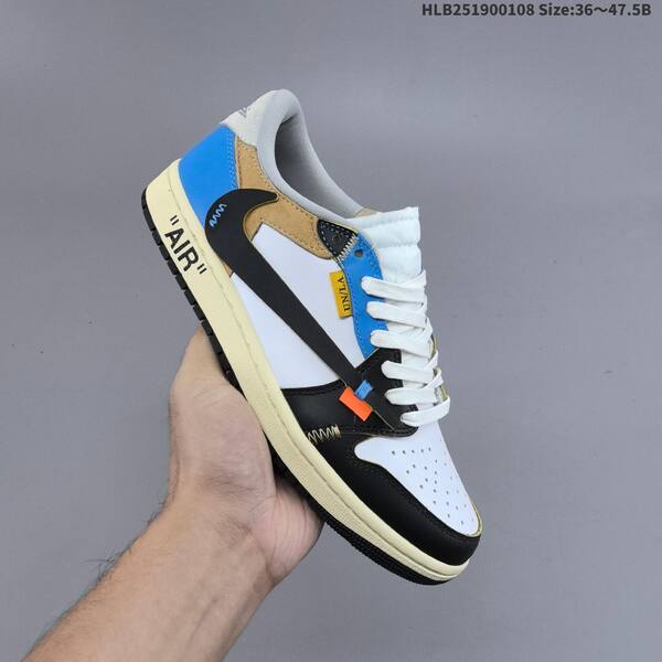 Nike Air Jordan 1 Low x Travis Scott Reverse Mocha white/black/blue/beige 36~47.5 casual