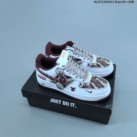 Nike Air Force 1 07 Black White Olive Green EU 36-45 Sneaker - Unisex (BS-60799)