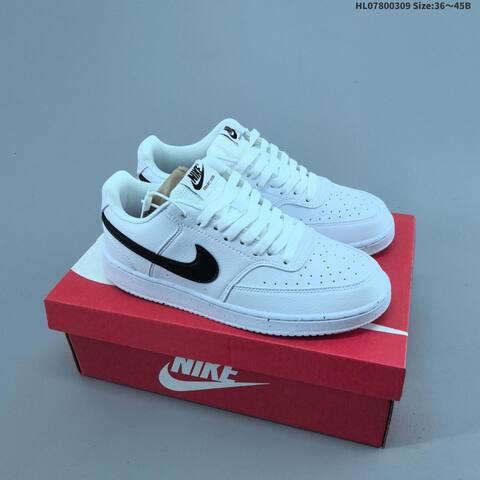 Nike Court Vision 1 Low White Black Yellow Cream EU 36-45 Skate Shoe - Unisex (BS-61401)