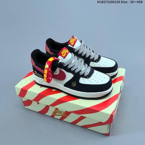Nike Air Force 1 07 Low white red black yellow EU 36-45 sneaker