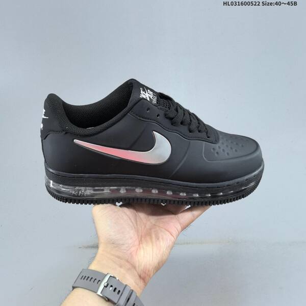 Nike Air Force 1 Posite Fl Max black white silver clear EU 40-45 sneaker