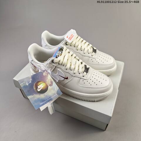 Nike Air Force 1 07 Low Off White Burgundy Red EU 35 5-46 Sneaker - Unisex (BS-62742)