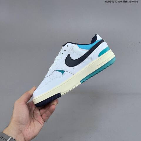 Nike Gamma Force White Navy Blue Teal Cream EU 36-45 Skate Shoe - Unisex (BS-59884)