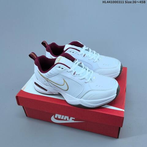 Nike Air Monarch IV White Black Red EU 36-45 Training Shoe - Unisex (BS-61379)