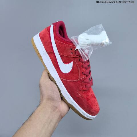 Nike Dunk SB Low Red White Gum EU 36-46 Skate Shoe - Unisex (BS-62347)
