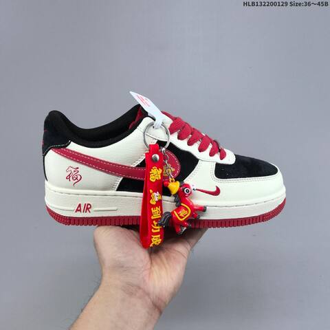 Nike Air Force 1 07 LV8 White Black Red Orange EU 36-45 Sneaker - Unisex (BS-61664)
