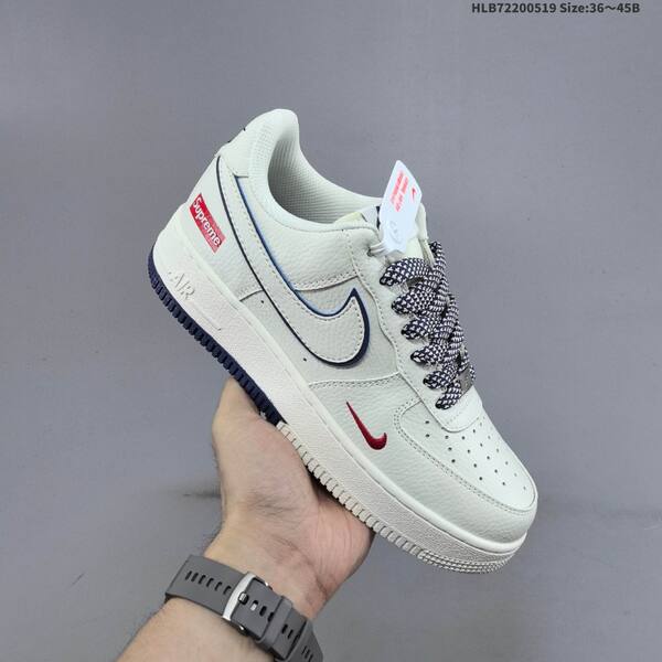 Nike Air Force 1 07 Low Supreme off white navy blue red EU 36-45 sneaker