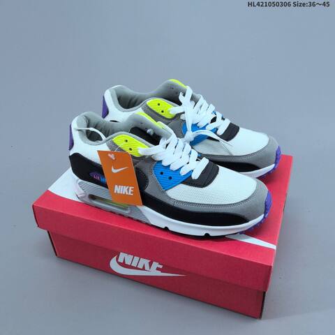 Nike Air Max 90 White Burgundy Pink Grey Black EU 36-45 Sneaker - Unisex (BS-61460)