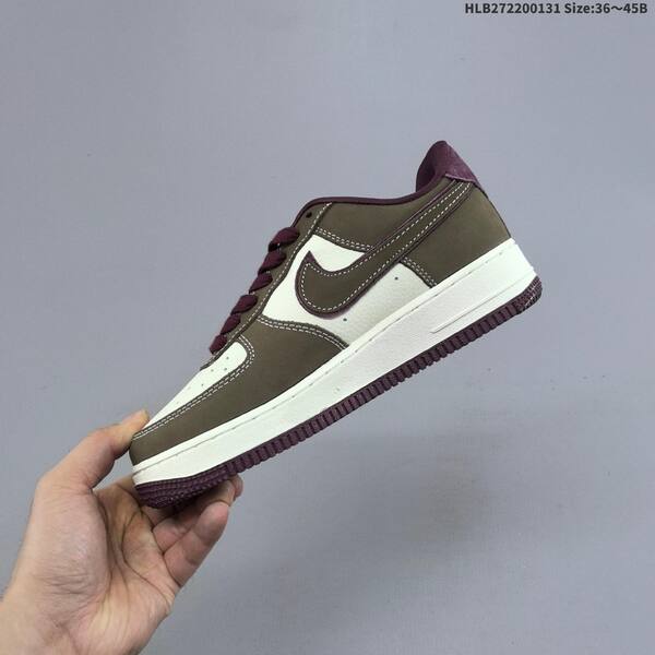 Nike Air Force 1 07 LV8 Olive Burgundy White Black EU 36-45 sneaker