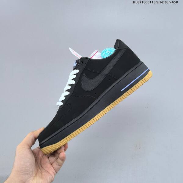 Nike Air Force 1 07 LV8 Black White Gum Light Blue EU 36-45 sneaker