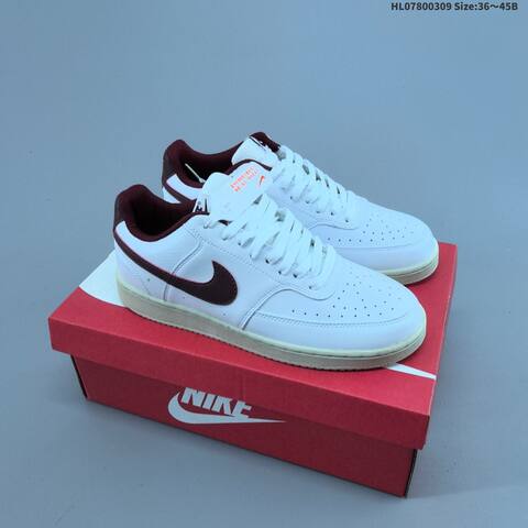 Nike Court Vision 1 Low White Black Yellow Cream EU 36-45 Skate Shoe - Unisex (BS-61401)