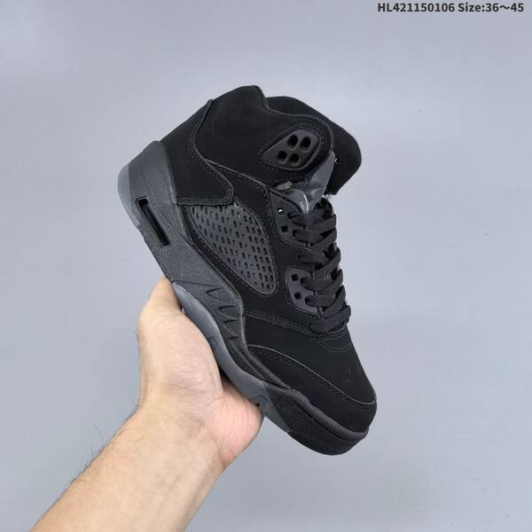 Jordan Air Jordan 5 Retro black / wolf grey 36~45 basketball